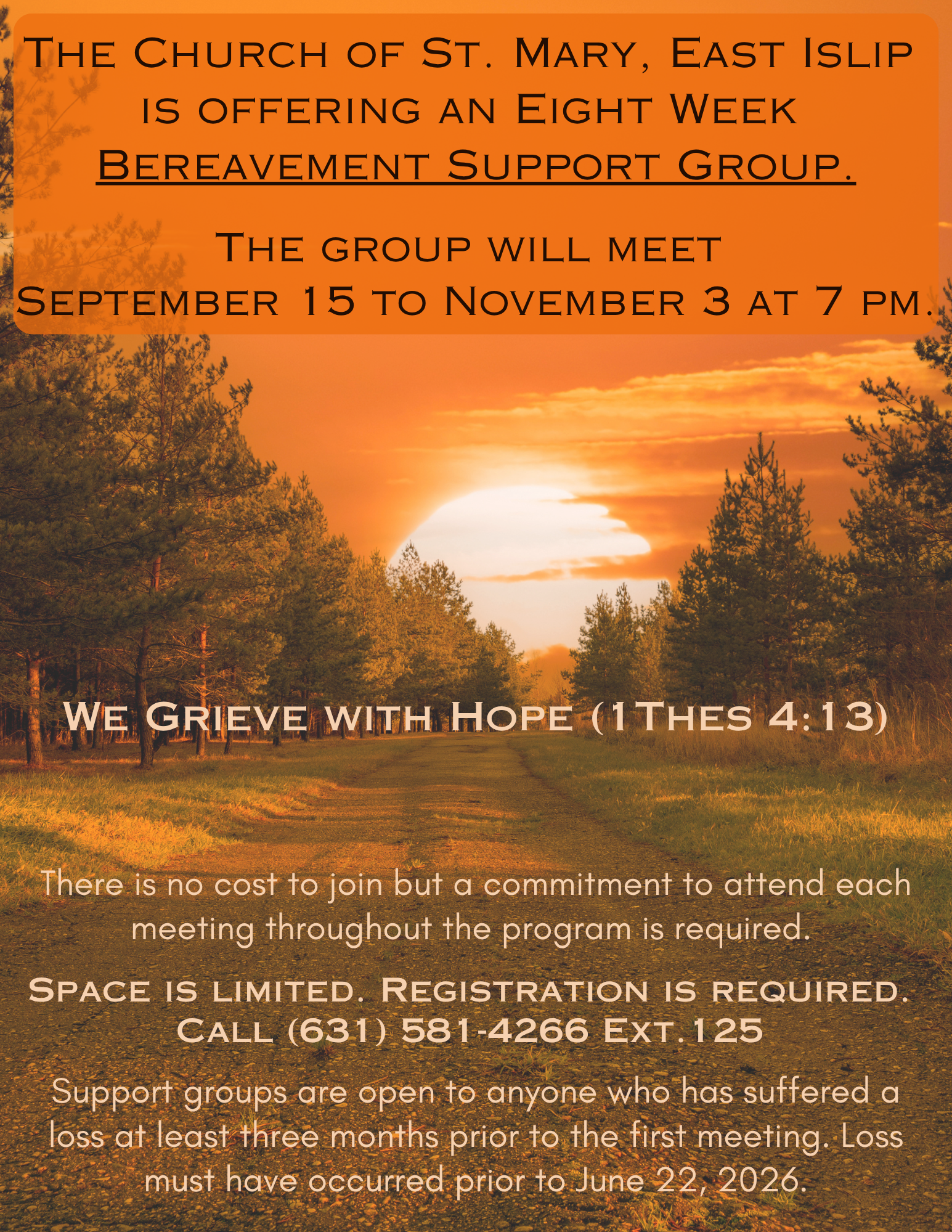 2026 Bereavement flyer
